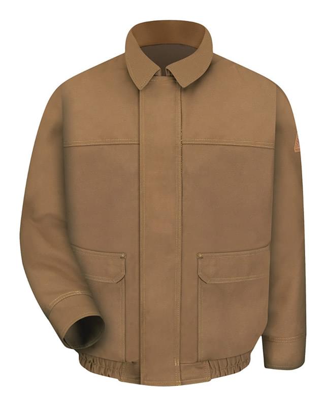 Brown Duck Lined Bomber Jacket - EXCEL FR&reg; ComforTouch&reg; - Long Sizes