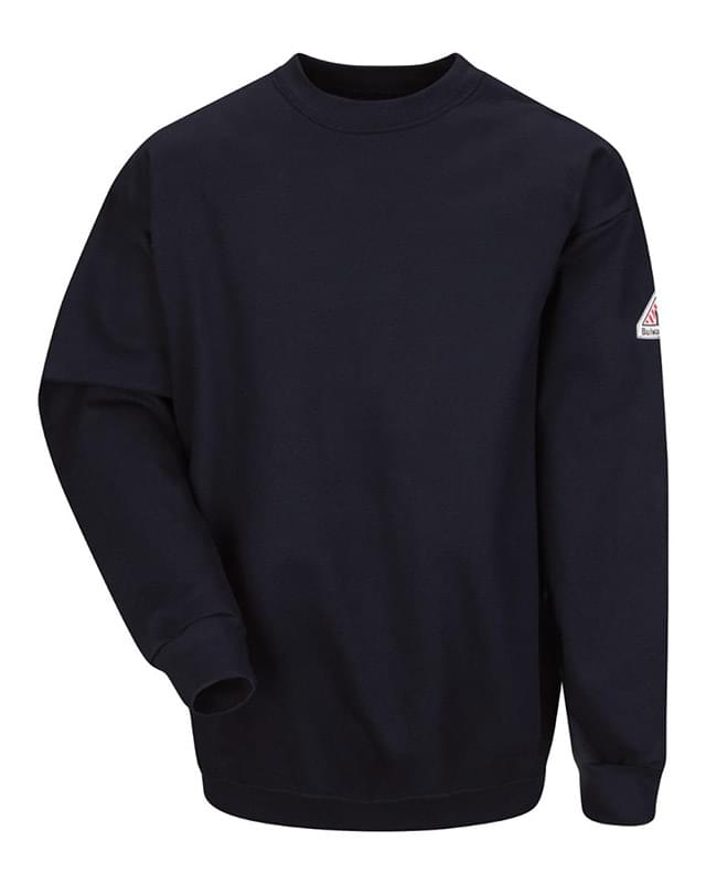 Pullover Crewneck Sweatshirt - Cotton/Spandex Blend - Long Sizes