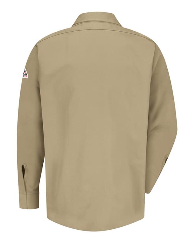 Concealed-Gripper Pocketless Work Shirt