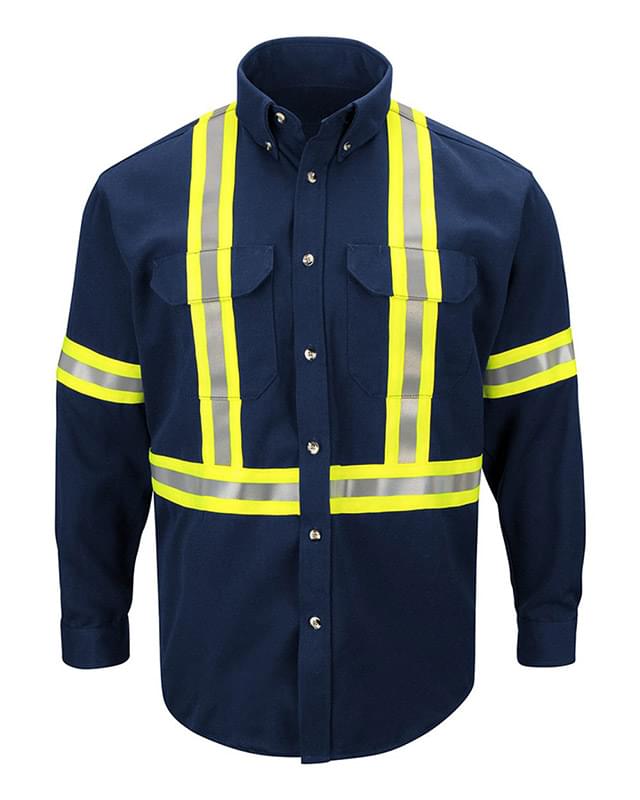 Dress Uniform Shirt with CSA reflective trim - EXCEL FR® ComforTouch