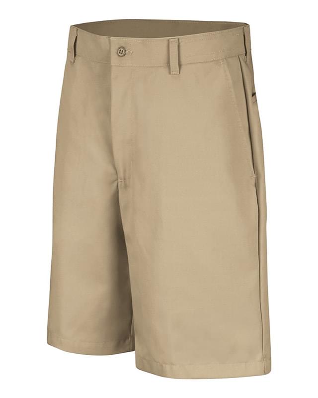 Cotton Casual Plain Front Shorts - Extended Sizes