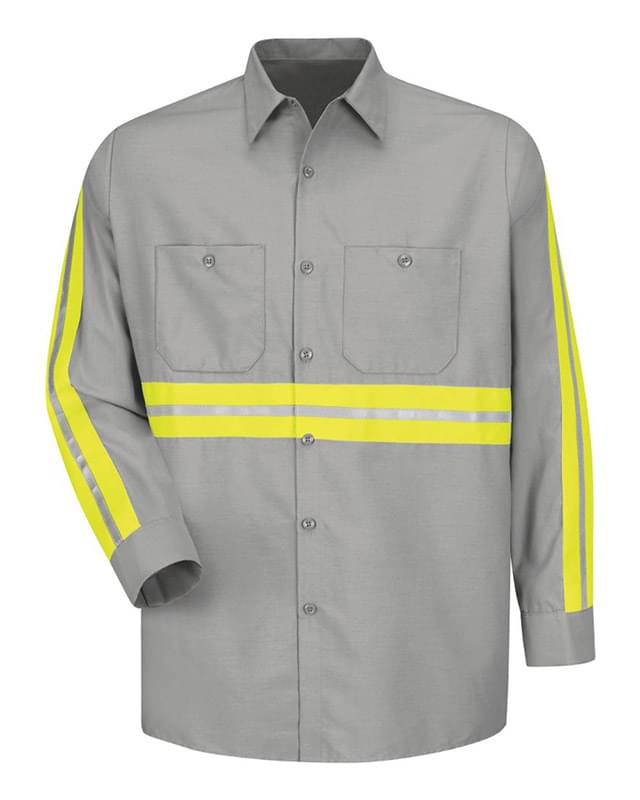 Industrial Enhanced-Visibility Long Sleeve Work Shirt -  Long Sizes
