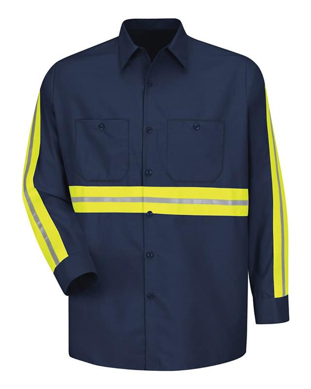 Industrial Enhanced-Visibility Long Sleeve Work Shirt -  Long Sizes