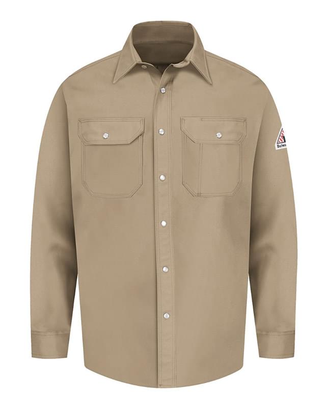 Snap-Front Uniform Shirt - EXCEL FR&reg; Long Sizes