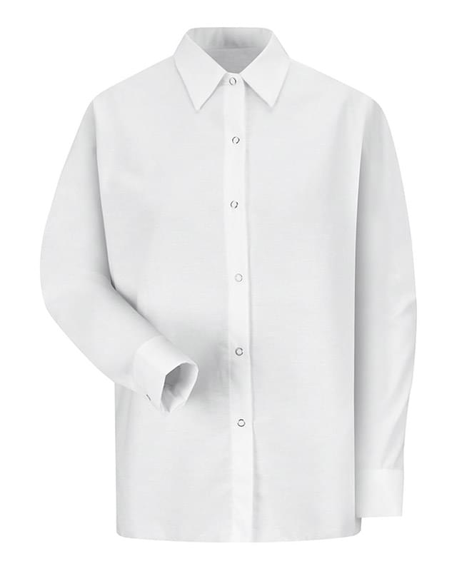 Women's Long Sleeve Specialized Pocketless Poplin Work Shirt