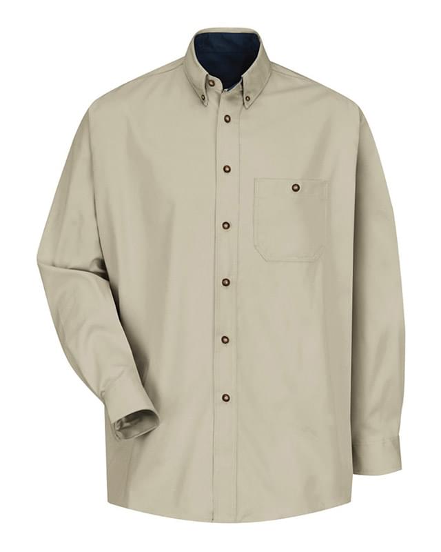 Short Sleeve Cotton Contrast Dress Shirt