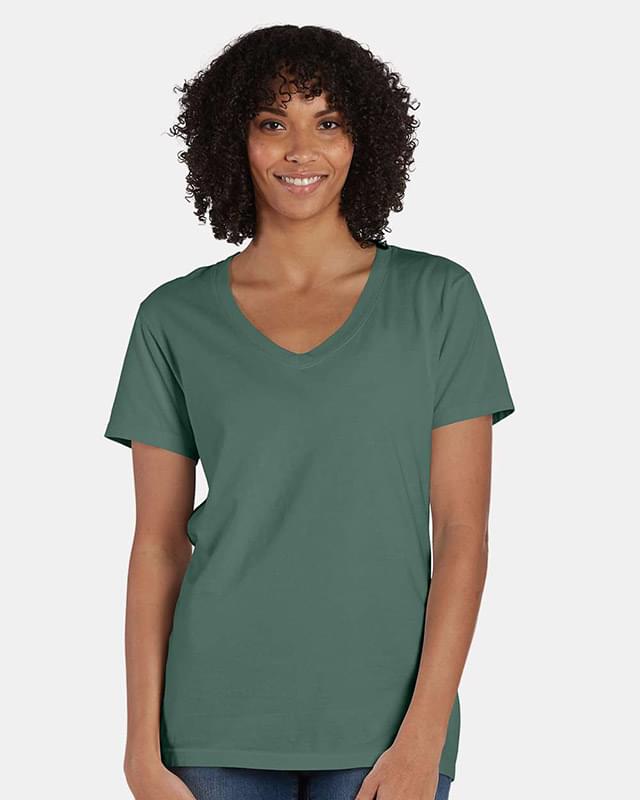 Garment-Dyed Women's V-Neck T-Shirt