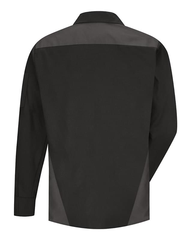Long Sleeve Tri-Color Shop Shirt - Long Sizes