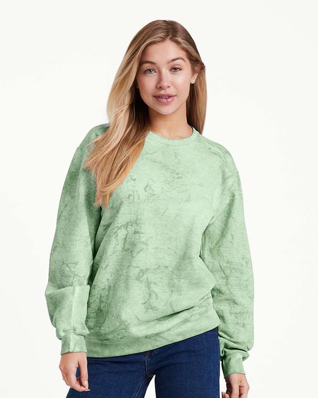 Garment-Dyed Spray Crewneck Sweatshirt