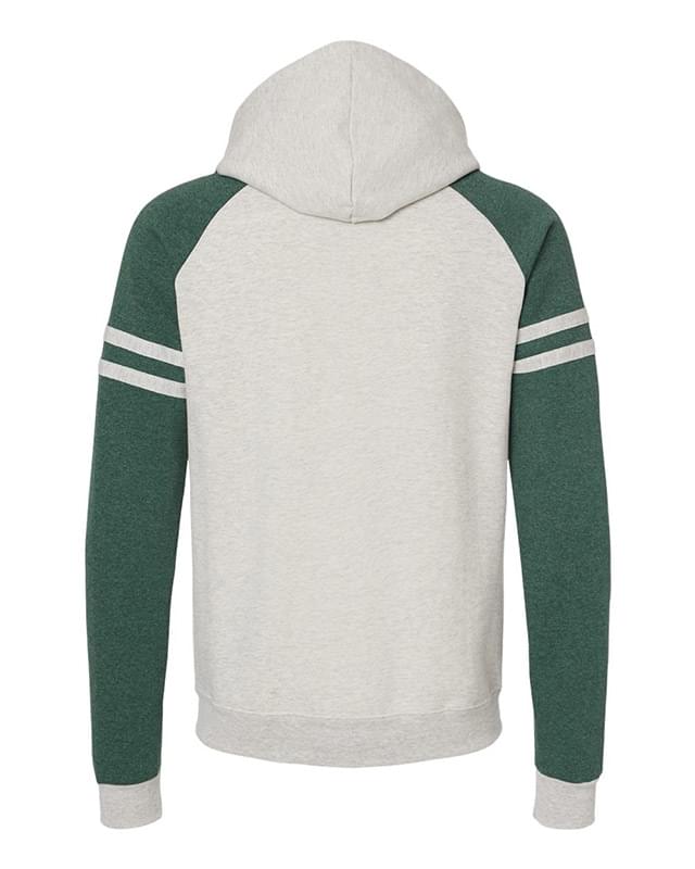 Nublend&reg; Varsity Colorblocked Raglan Hooded Sweatshirt