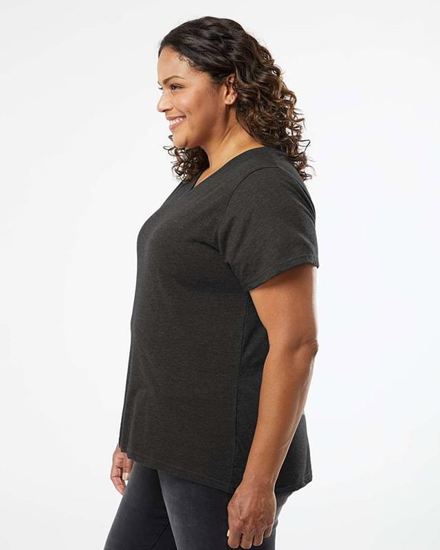 Curvy Collection Women's Fine Jersey V-Neck Tee