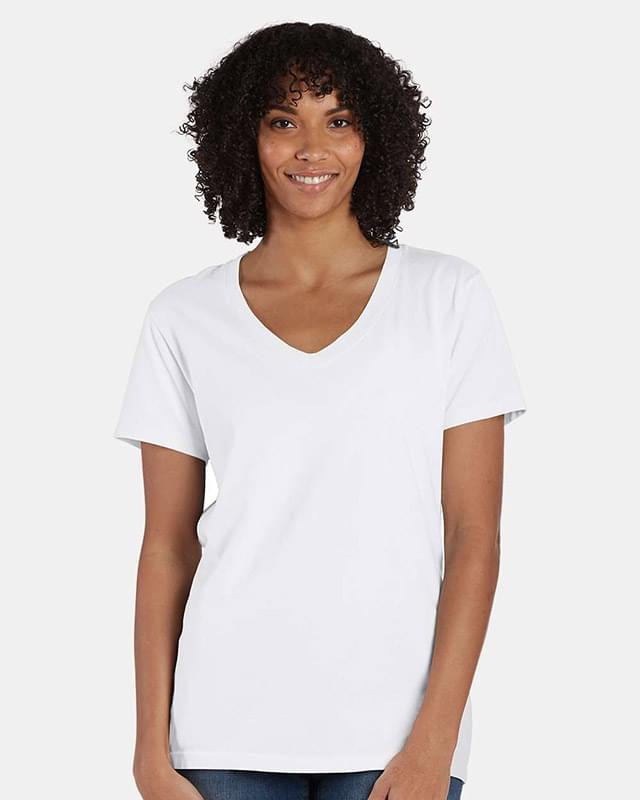 Garment-Dyed Women's V-Neck T-Shirt