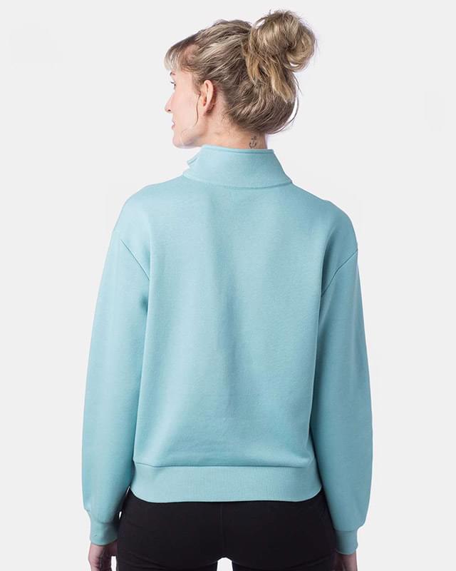 Women's Eco-Cozy Fleece Mock Neck Quarter-Zip Sweatshirt