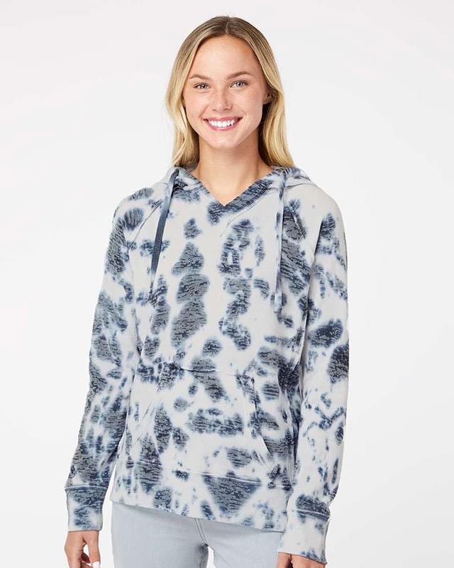 Women’s Courtney Burnout V-Notch Hooded Sweatshirt