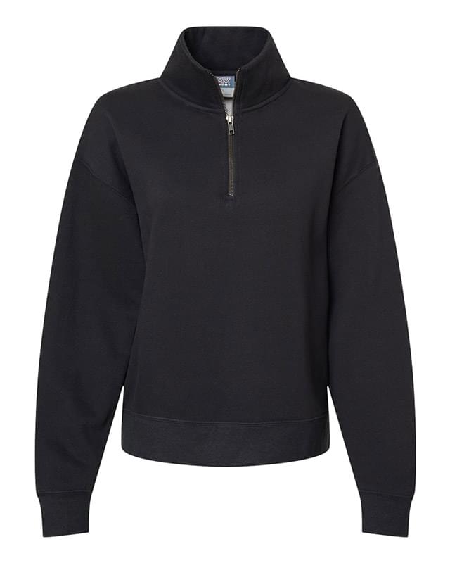 Women's Sueded Fleece Quarter-Zip Sweatshirt