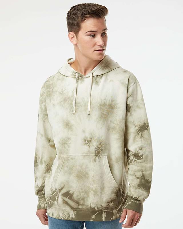 Unisex Midweight Tie-Dyed Hooded Sweatshirt