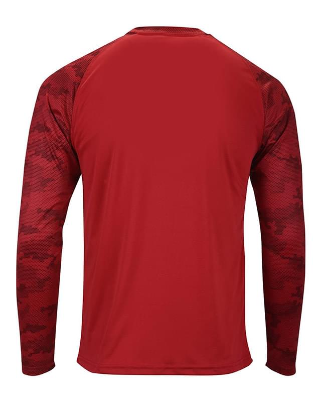 Cayman Performance Camo Colorblock Long Sleeve T-Shirt