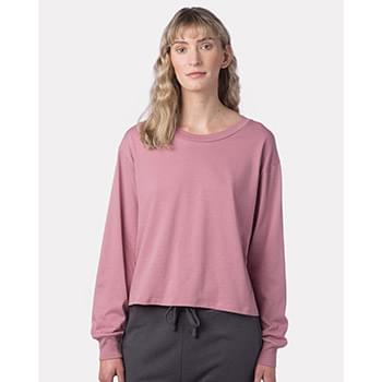 Women's Cotton Jersey Long Sleeve Crop Tee