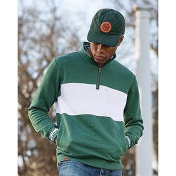 Ivy League Fleece Colorblocked Quarter-Zip Sweatshirt