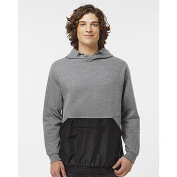 Mixed Media Hooded Sweatshirt