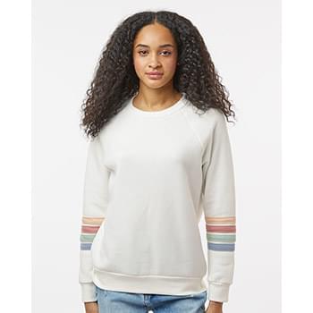 Women's Striped Sleeves Crewneck Sweatshirt