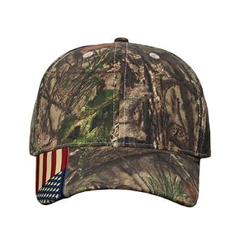 Camo Woven USA Flag Cap