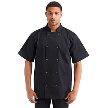 Ten Studded Front Chef Short Sleeve Coat