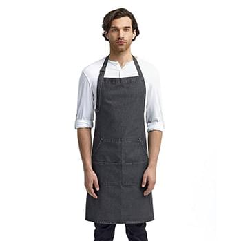 Four-Pocket Jeans Stitch Denim Bib Apron