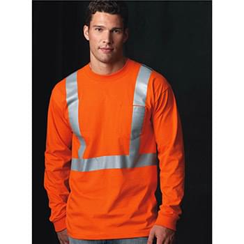 Unisex USA-Made High Visibility Long Sleeve Pocket T-Shirt