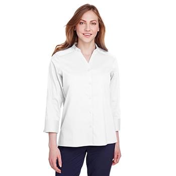 Women's Crown Collection® Stretch Broadcloth Three-Quarter Sleeve Blouse