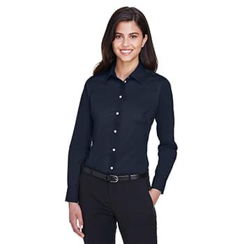 Women's Crown Collection® Solid Stretch Twill Woven Dress Shirt