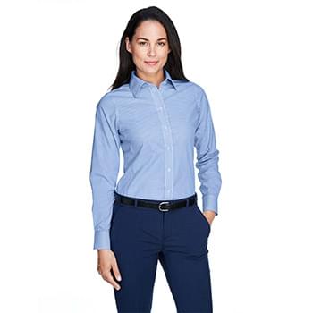 Women's Crown Collection® Banker Stripe Woven Dress Shirt