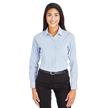 Women's CrownLux Performance® Micro Windowpane Woven Dress Shirt