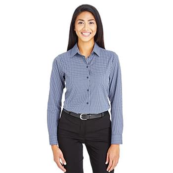 Women's CrownLux Performance® Tonal Mini Check Woven Dress Shirt