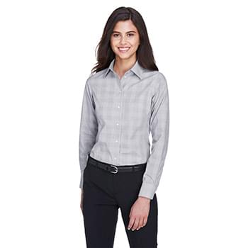 Women's Crown Collection® Glen Plaid Woven Dress Shirt