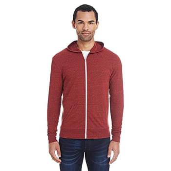 Triblend Full-Zip Light Hooded Sweatshirt