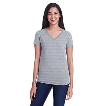 Women's Invisible Stripe V-Neck T-Shirt