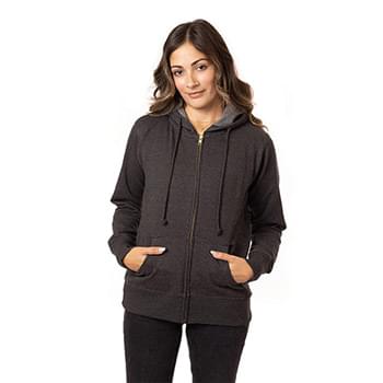 Women's Heathered Full-Zip Hooded Sweatshirt