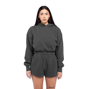 Women's Garment-Dye Crop Hooded Sweatshirt
