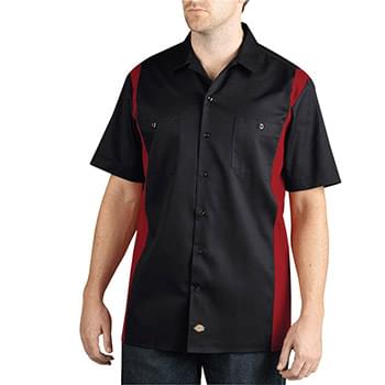 Two-Tone Short-Sleeve Work Shirt