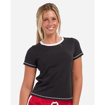 Women's Contrast Stitch Baby Tee
