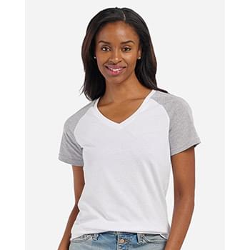 Women's Colorblocked V-Neck T-Shirt