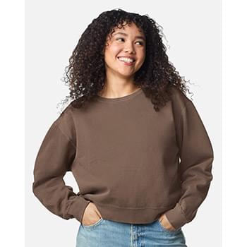 Women's Garment-Dyed Mid-Length Crewneck Sweatshirt
