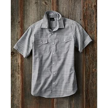 Textured Solid Short Sleeve Shirt