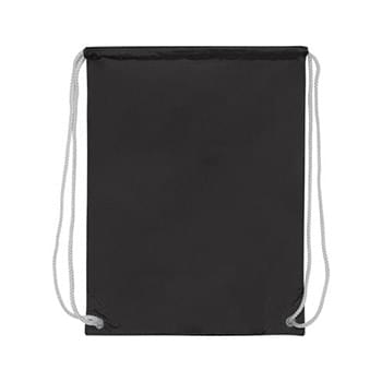 Nylon Drawstring Backpack with White Drawcords