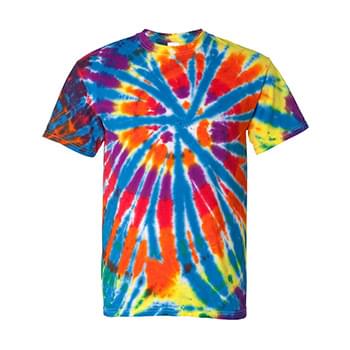 Short Sleeve Rainbow Cut-Spiral T-Shirt