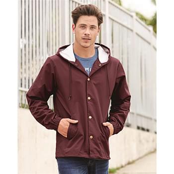 Independent Trading Co.® Custom Hooded Water Resistant Windbreaker Jacket