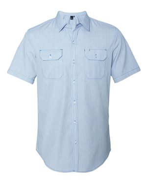 Dobby-Stripe Short Sleeve Shirt