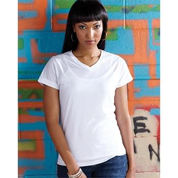 Women's Polyester Sublimation V-Neck Tee
