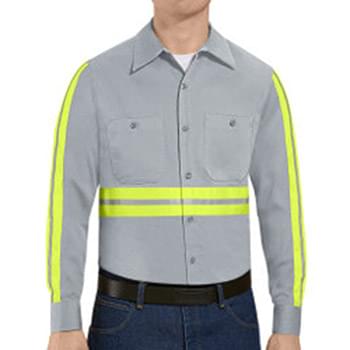 Enhanced Visibility Cotton Work Shirt Long Sizes